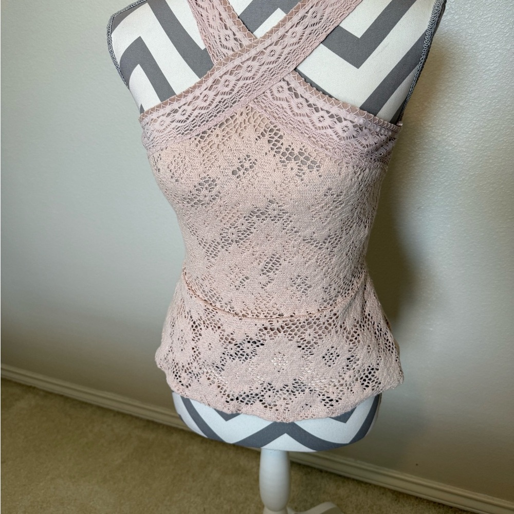 NWT BCBG Lace Halter Top